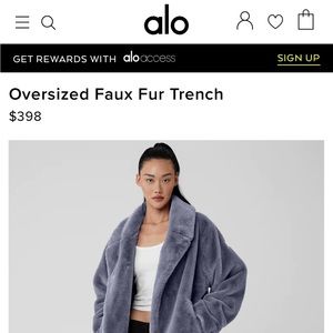 Alo Oversized Faux Fur Trench